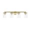 Z-Lite Thayer Vanity, 4-Light, 30.75 In.W x 5.75 In.L x 8.75 In.H, Luxe Gold/Clear 742-4V-LG - alternate 2